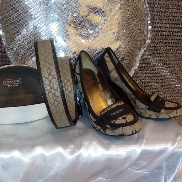 Coach Bundle All. Nela Style A3437 Brown Wedge - Picture 7 of 8